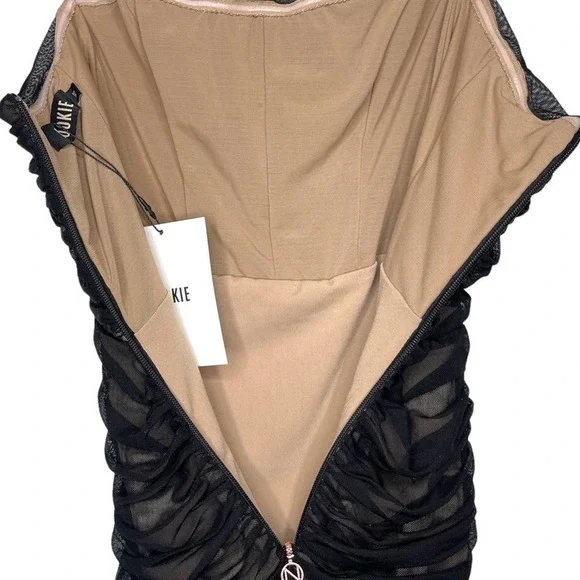 Nookie NWT Black Nude Mesh Strapless Eden Gown - XS - Picture 10 of 12
